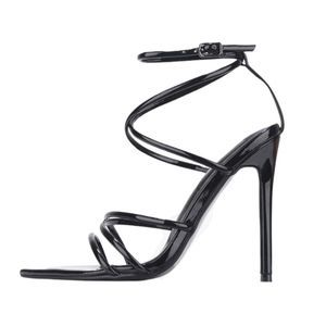 Cape Robbin Women's Strappy Pointy Open Toe Ankle Strap Stiletto Sandal